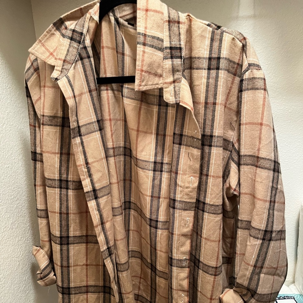 xl flanel thrifted jacket